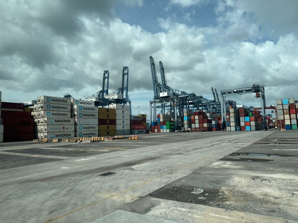 Exploring a Hutchison Ports PPC shipping port.